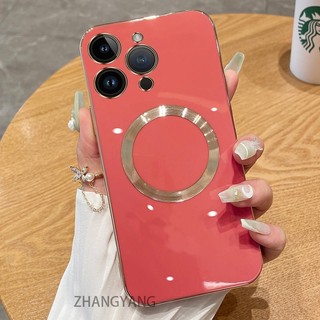 Ốp lưng Redmi 12 4G Vỏ điện thoại TPU silicon mạ điện với vỏ mềm hút từ tính đơn giản và ống kính chống rơi