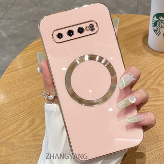 Ốp lưng Samsung S10 Plus S10 Vỏ điện thoại TPU silicon mạ điện với vỏ mềm hút từ tính đơn giản và ống kính chống rơi