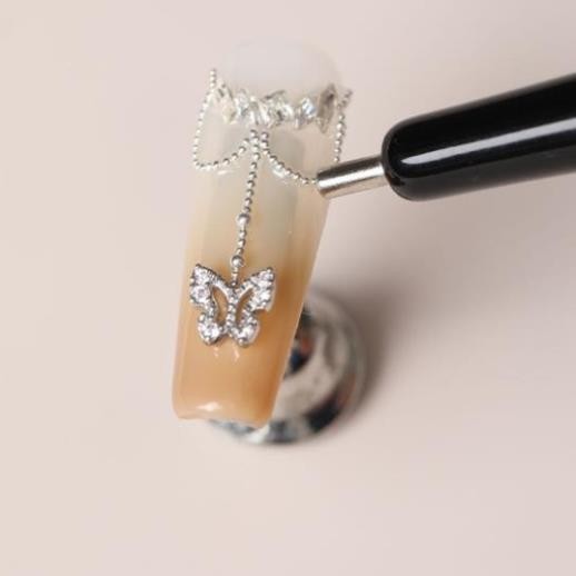Bút nam châm hút bi siêu tiện lợi.bi tròn trang trí móng, bi bạc, bi vàng phụ kiện nail cao cấp