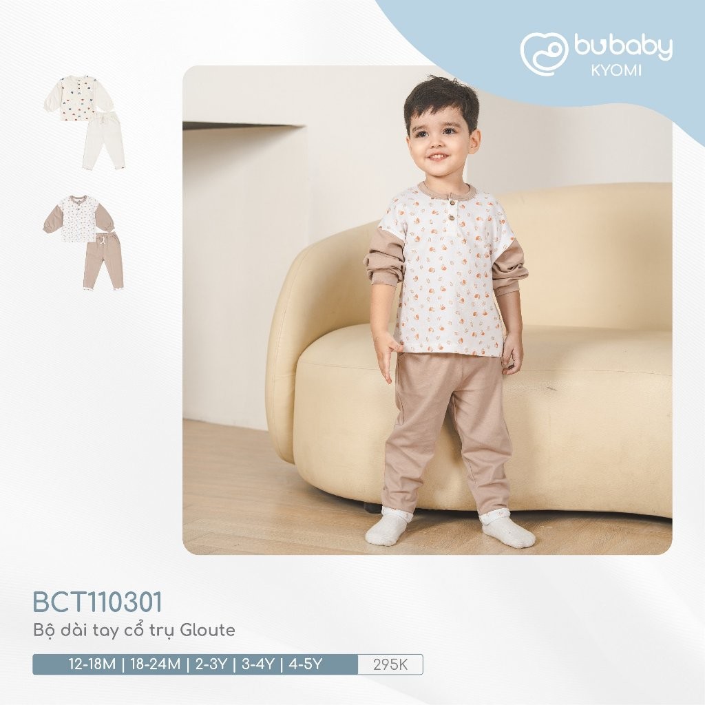 Bubaby - Bộ dài tay cổ trụ Gloute - BDT273051 | Shopee Việt Nam