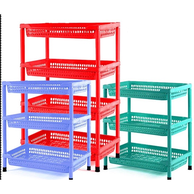 Kệ Chén Nhựa Chữ Nhật 2-3-4 Tầng Đa Năng - Giá Để Bát Đĩa Bền Đẹp