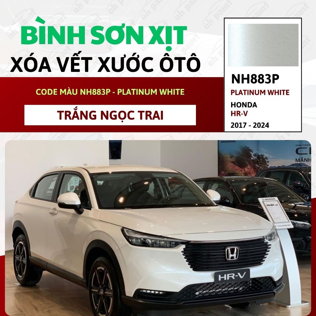 Sơn Xịt Xóa Vết Xước OH PAINT dùng cho xe HONDA HR-V Màu TRẮNG NGỌC ...