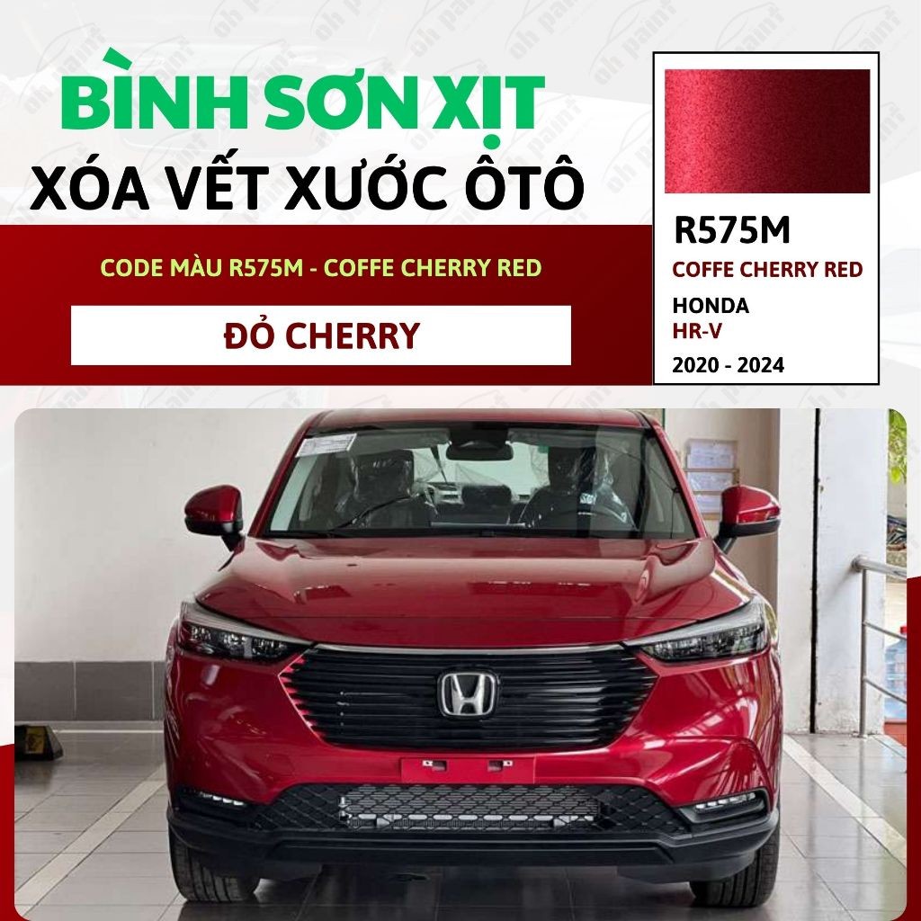Sơn Xịt Xóa Vết Xước OH PAINT dùng cho xe HONDA HR-V Màu ĐỎ CHERRY Code ...