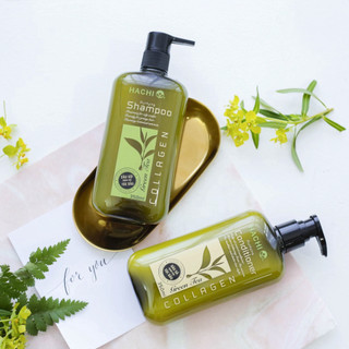 Dầu gội xả chiết xuất trà xanh dành cho tóc dầu giảm dầu bết HACHI Purifying 350,500,800ml