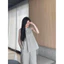 Set linen xám áo dáng baby doll xếp li xoè sát nách + quần suông lưng thun có túi
