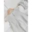 Set linen xám áo dáng baby doll xếp li xoè sát nách + quần suông lưng thun có túi