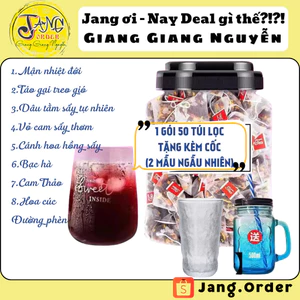 Trà detox dạng túi lọc (TẶNG KÈM BÌNH) với 8 nguyên liệu hoa quả tươi ngon