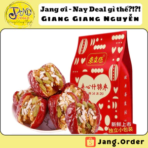 Táo đỏ kẹp hạt mix: Óc chó, nho kho, hạt bí, hạt hướng dương.... (size cực đại)