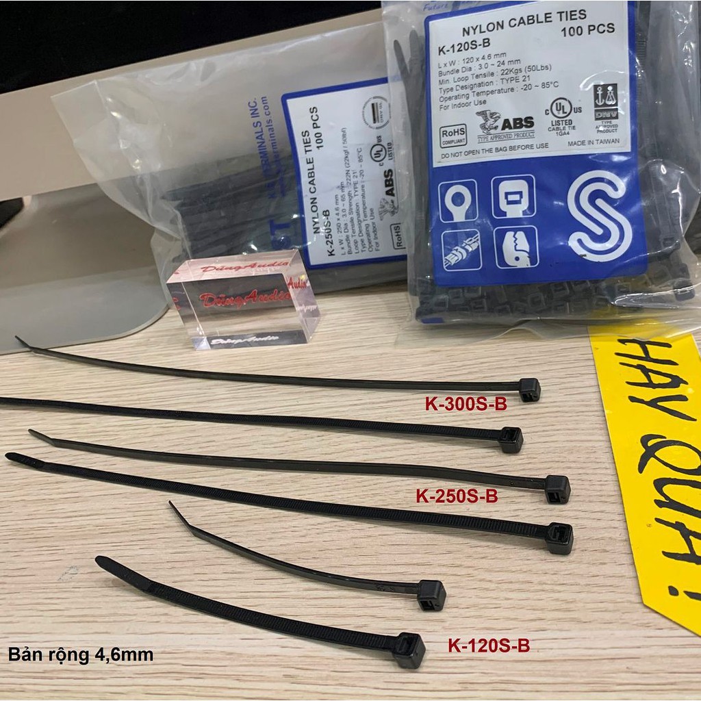 Dây rút nhựa chính hãng KST Đài Loan K250SB - Nylon Cable Ties | Shopee ...