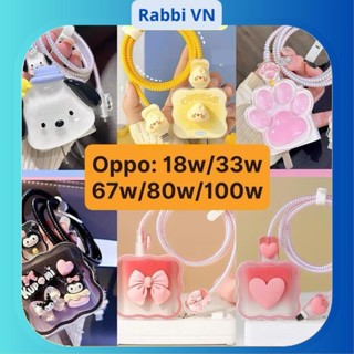 [OPPO 18w/33w/67w/80w/100w] Bộ phụ kiện bảo vệ củ sạc và cáp sạc cho OPPO cao cấp RABBI