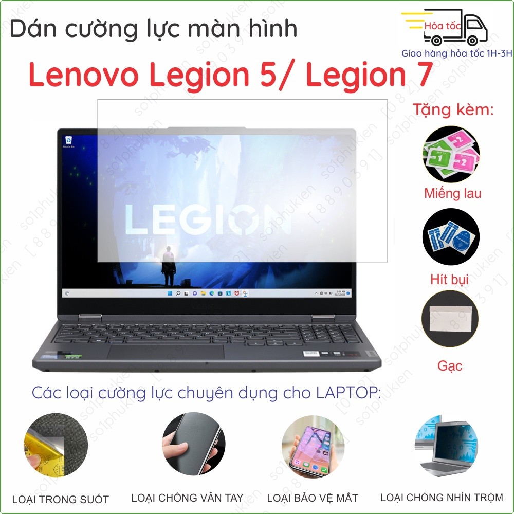 Dán màn hình cường lực Lenovo Legion 5 Pro/ 15ARH7 15ARP8/ R7000 R7000P ...