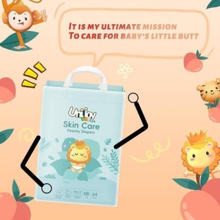 Tã/bỉm UNIJOYBABY Quần/Dán Unijoy Skin Care cao cấp, chống tràn chuyên đêm dành cho bé yêu 0-35kg