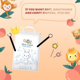 Tã/bỉm UNIJOYBABY Quần/Dán Unijoy Skin Care cao cấp, chống tràn chuyên đêm dành cho bé yêu 0-35kg