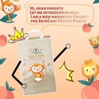 Tã/bỉm UNIJOYBABY Quần/Dán Unijoy Skin Care cao cấp, chống tràn chuyên đêm dành cho bé yêu 0-35kg