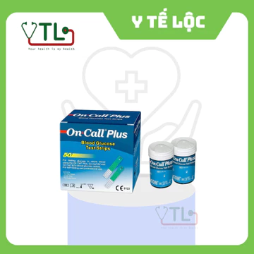 Hộp 50 que thử đường huyết On Call Plus, mỗi hộp 2 lọ 25 que thử chính hãng ACON