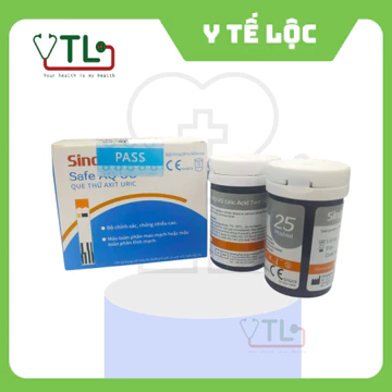 Bộ 50 que thử Axit Uric Hoặc 50 Que đường cho máy Sinocare Safe AQ UG + Tặng 50 kim chích máu