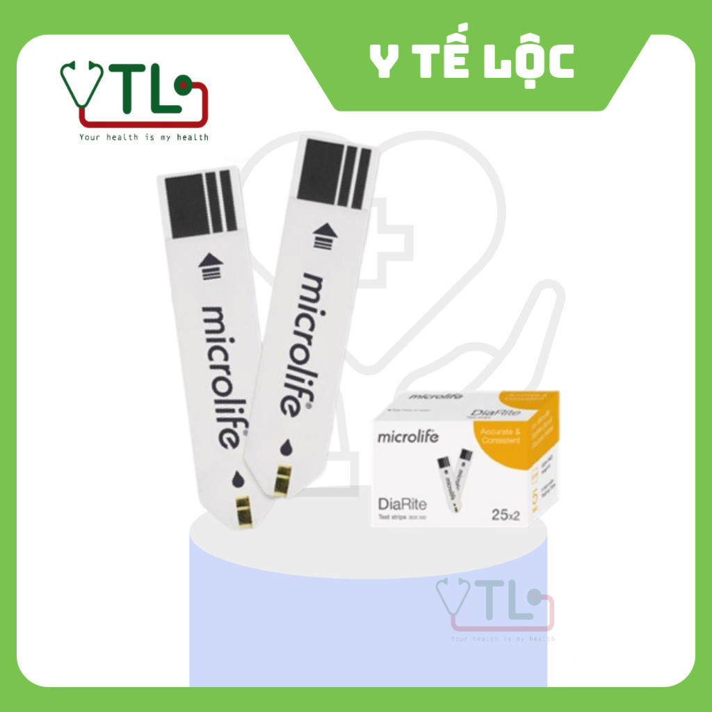 Que thử đường huyết Microlife DiaRite BGM TEST (chọn 25 hoặc 50 que ...
