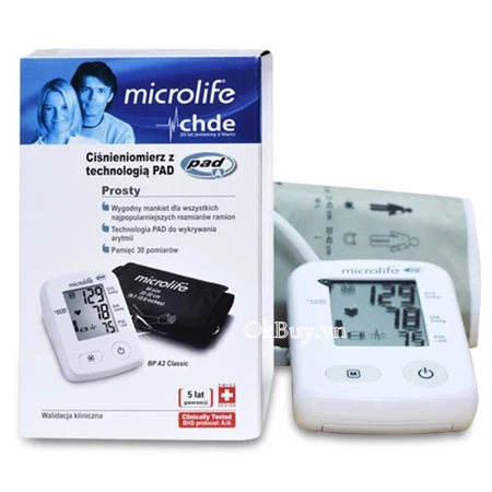Máy đo huyết áp và nhịp tim bắp tay Omron HEM- 7142T - Bwell Pro 35 (Thụy sĩ) - Microlife A2 Classic ( 30 bộ nhớ)