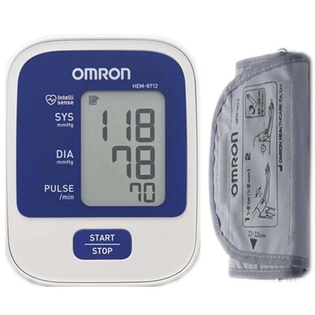 Máy đo huyết áp và nhịp tim bắp tay Omron HEM - 8712 hoặc HEM 7180 EZ Lite BH 5 năm chính hãng