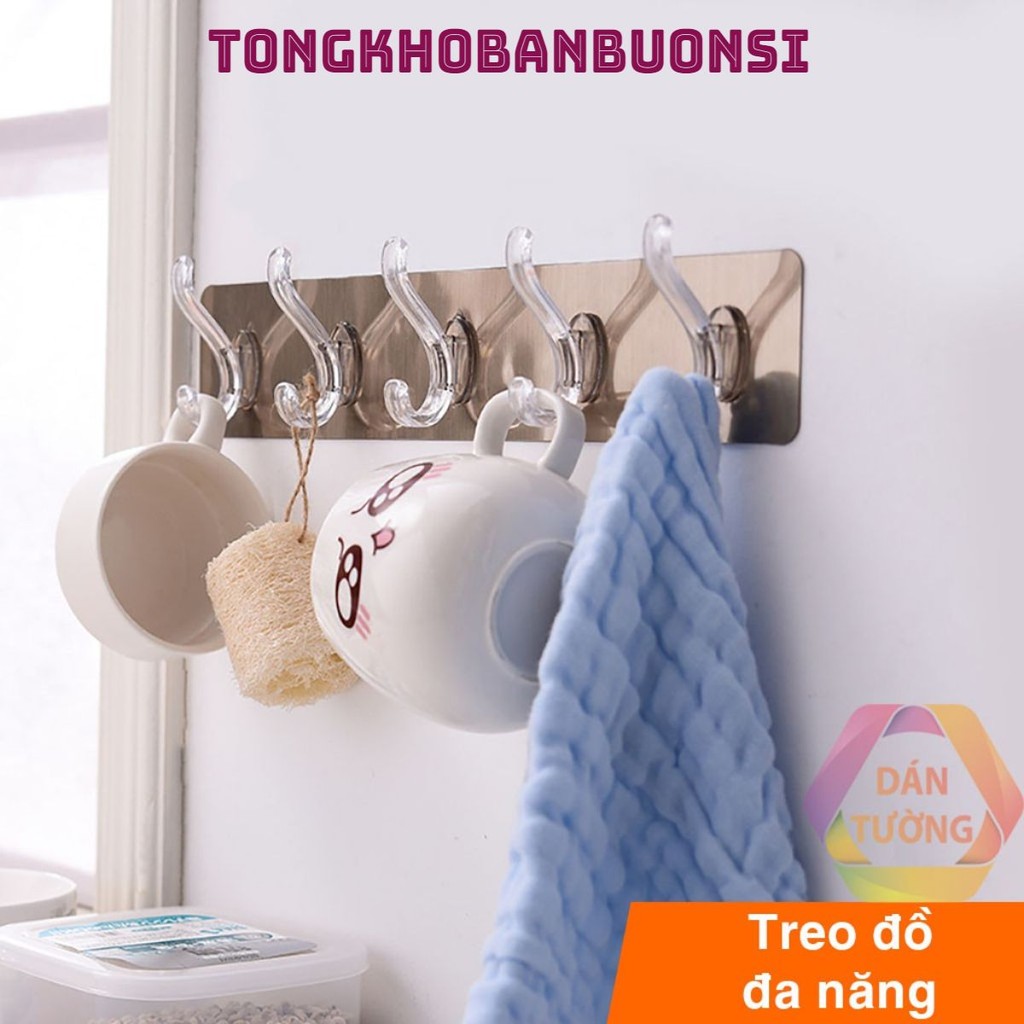 Móc Dán Tường Chịu Lực Treo Quần Áo Vật Dụng Đa Năng, Miếng Dán Tường Siêu Dính Dán Mọi Bề Mặt 3569