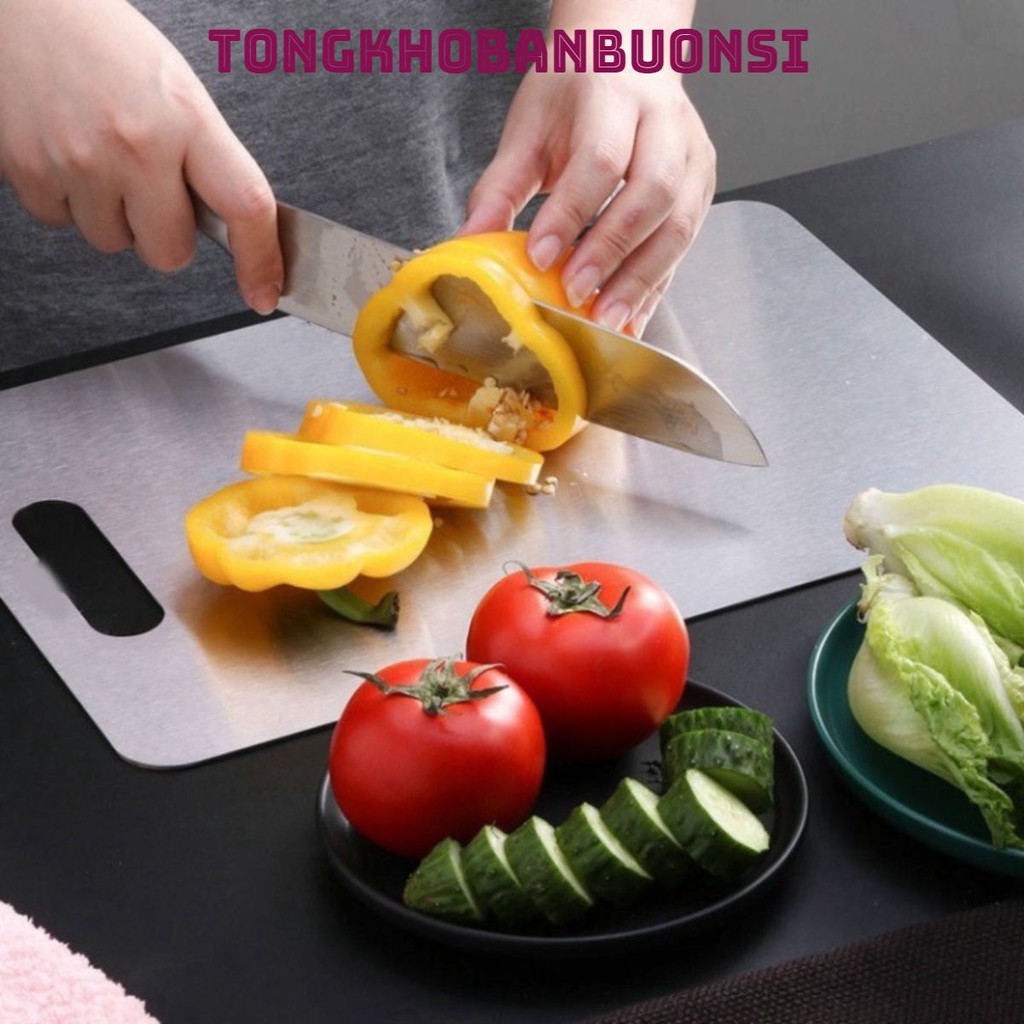 Thớt INOX 304 Diệt Khuẩn Thời Thượng - Thớt Cường Lực, Lau Chùi, Vệ Sinh Dễ Dàng, Rã Đông Nhanh, Không Xước Dăm, THỚT