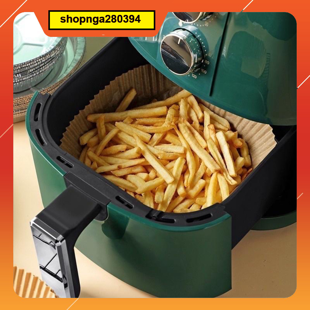 Sét 50 giấy nến thấm dầu Giấy nến nót nồi chiên không dầu.tiện lợi sử dụng sạch sẽ an toàn thực phẩm. Hàng đóng hộp.