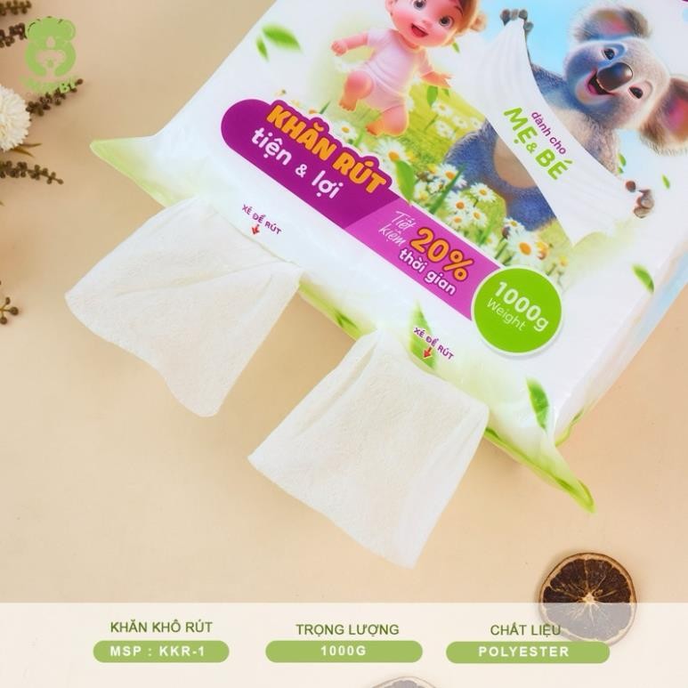 Ảnh KHĂN VẢI KHÔ ĐA NĂNG DÀNH CHO MẸ VÀ BÉ MIPBI 900g / 1000g 1