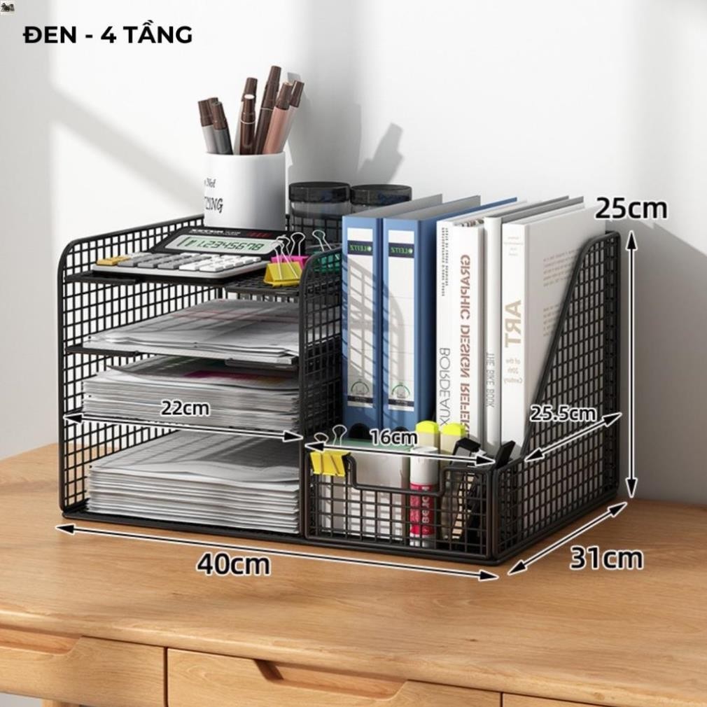 Kệ sách để bàn, kệ đựng tài liệu văn phòng nhiều ngăn kệ để sách và dụng cụ học tập cao cấp