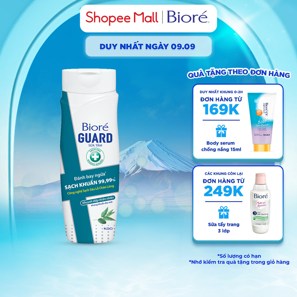 Sữa Tắm Sạch Sâu Kháng Khuẩn Khuynh Diệp Thiên Nhiên Biore Guard 220g ...