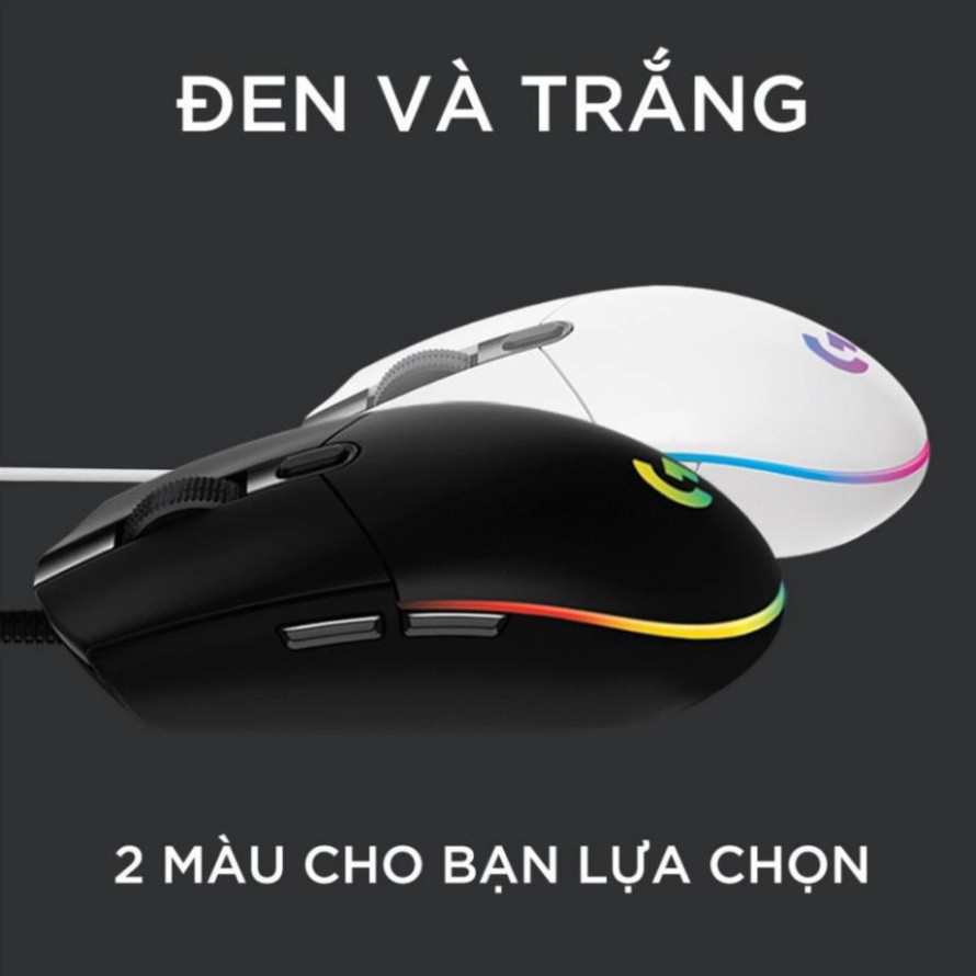 Chuột Máy Tính Logitech G102 Lightsync game có dây  - cấu hình thiết lập RGB, 6 nút lập trình HOT