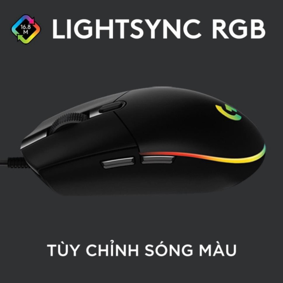 Chuột Máy Tính Logitech G102 Lightsync game có dây  - cấu hình thiết lập RGB, 6 nút lập trình HOT