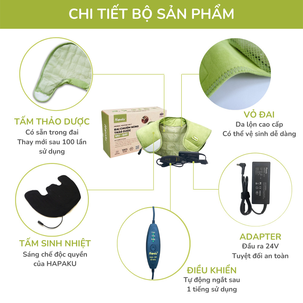 Ảnh Máy Massage Cổ Vai Gáy Từ Thảo Dược Hapaku, Giảm Đau Vai Gáy, Lưu Thông Khí Huyết, Thư Giãn Ngủ Ngon 4