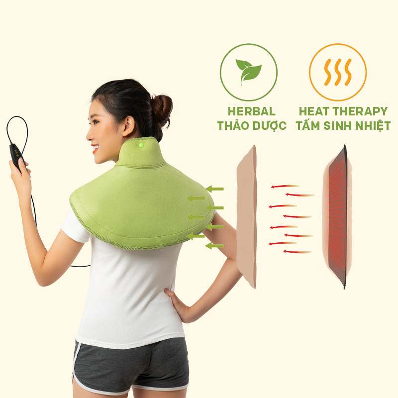 Ảnh Máy Massage Cổ Vai Gáy Từ Thảo Dược Hapaku, Giảm Đau Vai Gáy, Lưu Thông Khí Huyết, Thư Giãn Ngủ Ngon 2