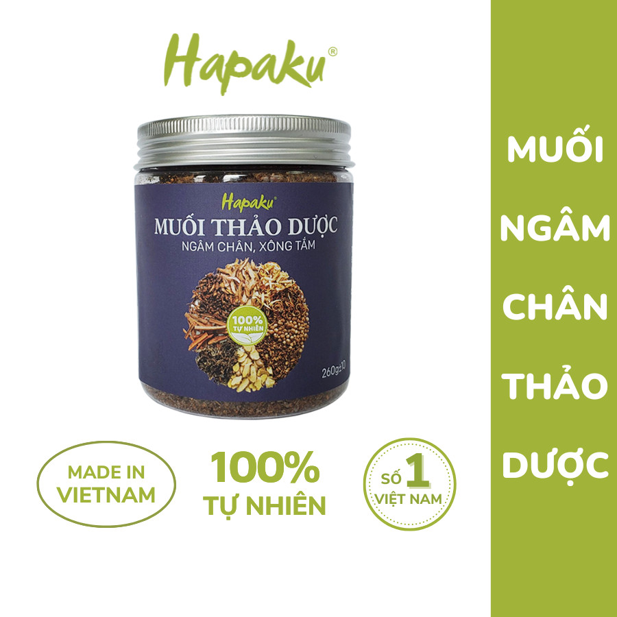 Ảnh Muối Ngâm Chân Thảo Dược HAPAKU 260g, Giảm Nhức Mỏi Bàn Chân, Tê Lạnh, Thư Giãn Ngủ Ngon 1