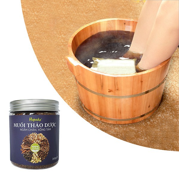 Ảnh Muối Ngâm Chân Thảo Dược HAPAKU 260g, Giảm Nhức Mỏi Bàn Chân, Tê Lạnh, Thư Giãn Ngủ Ngon 3
