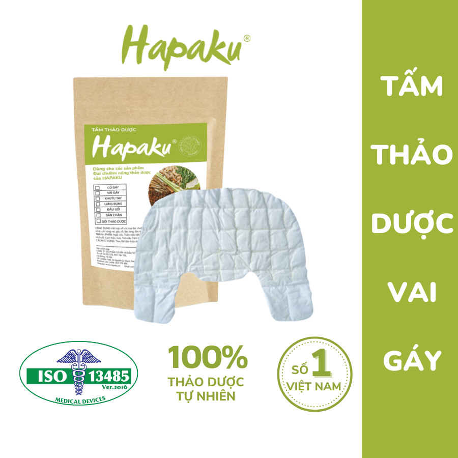 Ảnh Tấm Thảo Dược Thay Thế Cho Đai Chườm Vai Gáy Cổ HAPAKU Làm Nóng Bằng Điện, Giảm Đau Mỏi Vai Thư Giãn 1