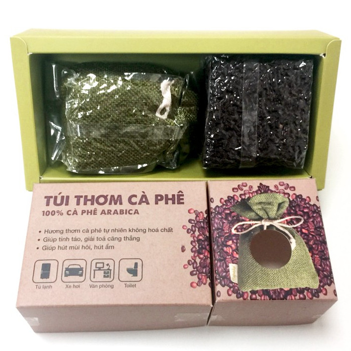 Ảnh Túi Thơm Cà Phê Arabica Nguyên Chất Khử Mùi Ô Tô Hapaku, Khử Mùi Nhà Bếp 2
