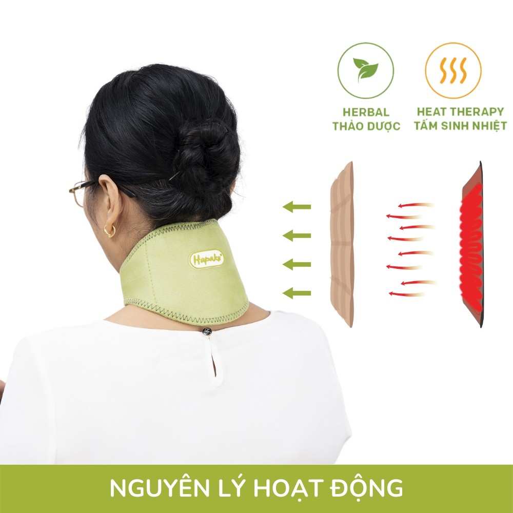 Ảnh Đai Chườm Thảo Dược Cổ Gáy Hapaku, Giảm Đau Nhức Mỏi Cổ Gáy, Thư Giãn Ngủ Ngon 3