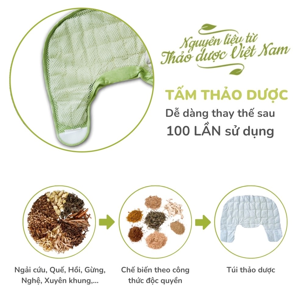 Ảnh Đai Chườm Nóng Thảo Mộc Vai Gáy Hapaku, Giảm Căng Cứng Cơ, Massage Cổ Vai Gáy Giảm Đau, Thoái Hóa Đốt Sống Cổ 4