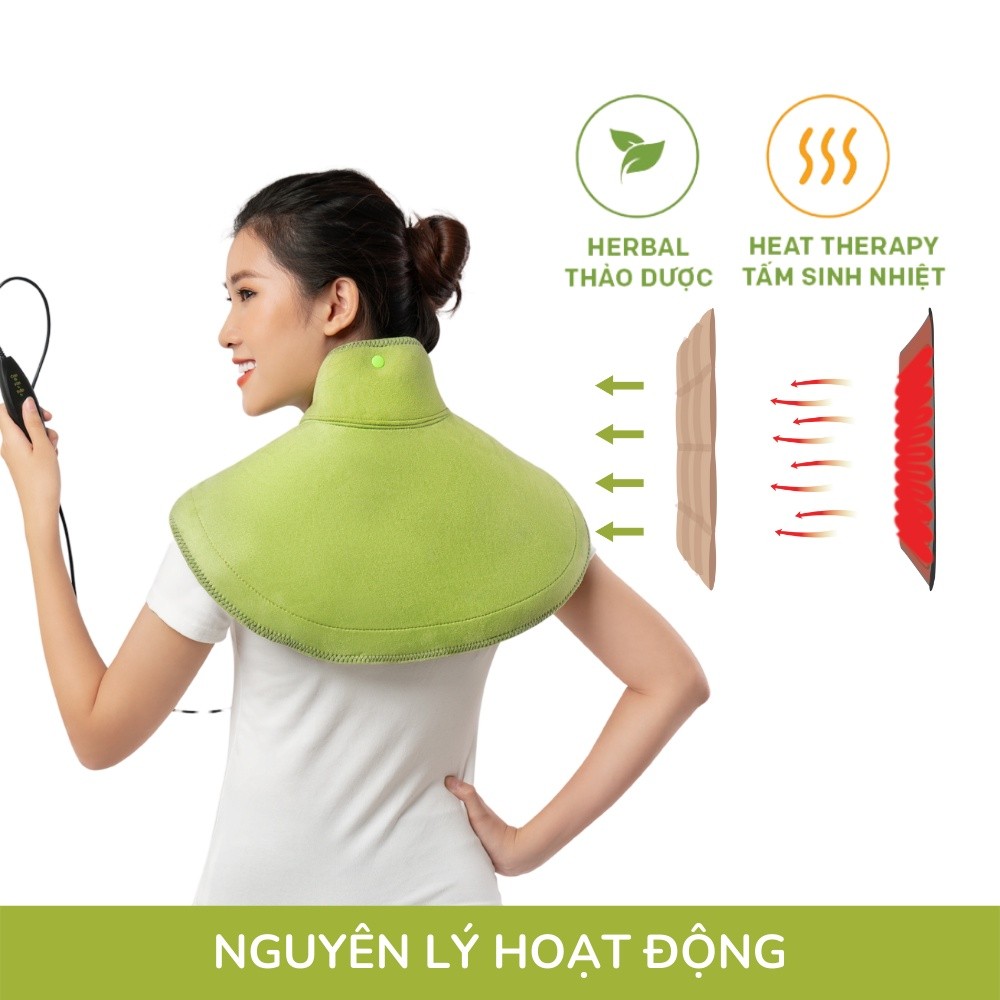 Ảnh Đai Chườm Nóng Thảo Mộc Vai Gáy Hapaku, Giảm Căng Cứng Cơ, Massage Cổ Vai Gáy Giảm Đau, Thoái Hóa Đốt Sống Cổ 3