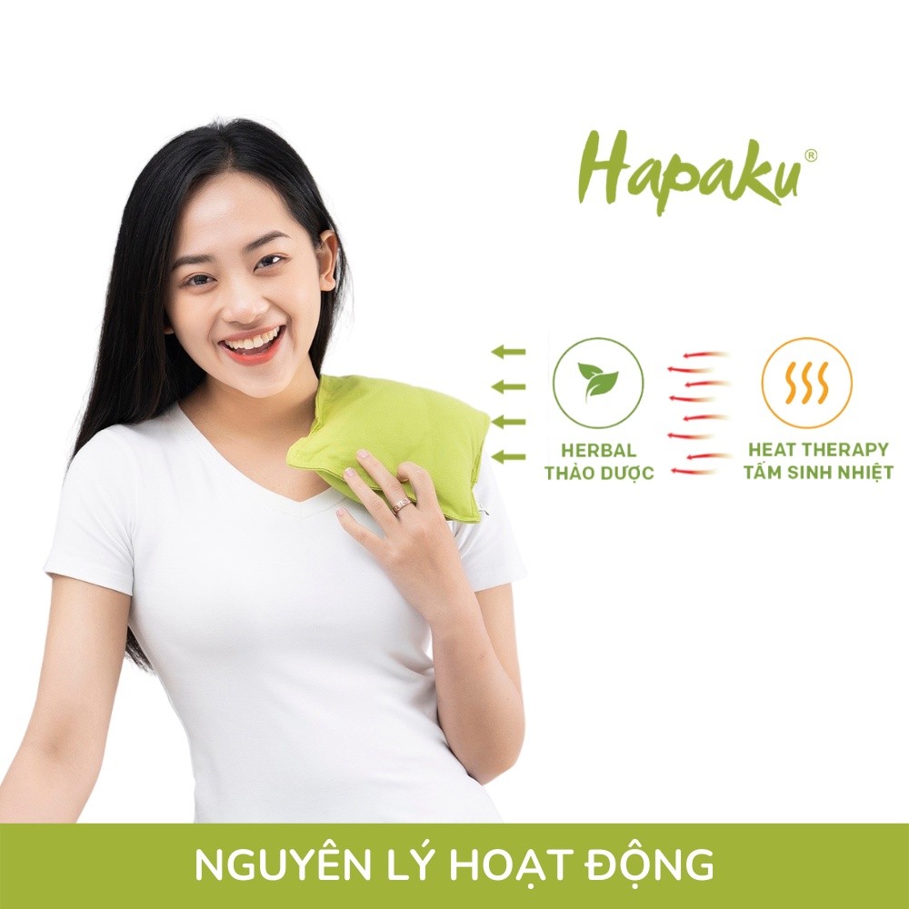 Ảnh Gối Thảo Dược Chườm Nóng Hapaku, Chườm Cổ Vai Gáy, Giảm Đau Bụng Kinh - Size Vừa 2