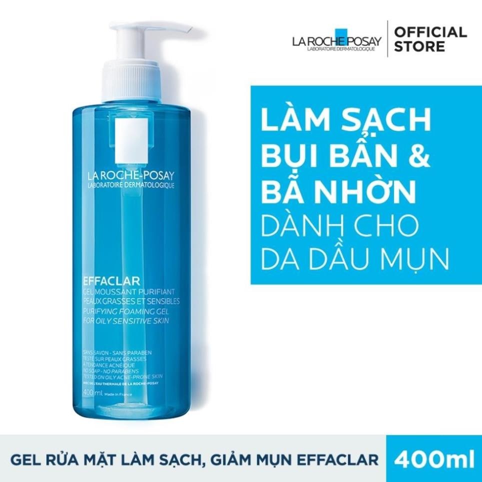 gel rửa mặt cho da dầu nhạy cảm la roche posay effaclar foarming gel