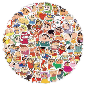 Bộ 100 Miếng Dán Hoạt Hình shin-chan doraemon Thám Tử spongebob squarepants