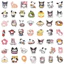 100 cái phim hoạt hình dễ thương sanrio hỗn hợp mymelody cinnamoroll hellokitty pochacco kuromi hình dán trang trí đột q