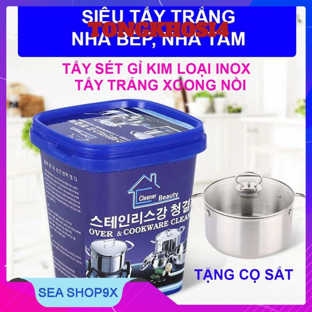 [HÀNG XỊN] 2 Hộp Bột Tẩy Rửa Xoong Nồi Hàn Quốc, Vệ Sinh Nhà Bếp Đa Năng Sạch Sẽ - Trọng Lượng 500g 1 Hộp - SEA SHOP9X