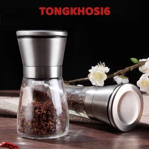 Lọ Xay Tiêu, Cối Xay Tiêu, Xay Hạt Cầm Tay Siêu Nhanh Bằng Inox, Thủy Tinh,Lọ Say Tiêu Inox - 32429