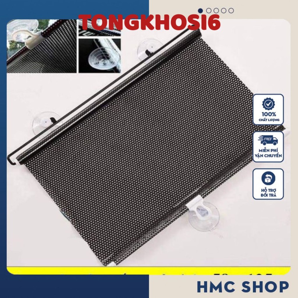 Rèm Che Chắn Nắng Cuộn Gọn, Cách Nhiệt, Giảm Nhiệt Chống Tia UV Tự Cuộn Gọn Gàng Cho Ô Tô, Cửa Kính - LỚN 58 x 125cm