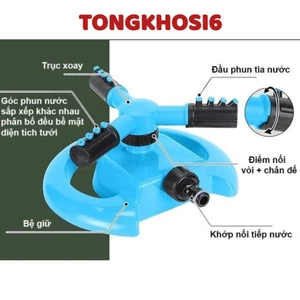Vòi Tưới Cây Xoay , Vòi Phun Nước Tưới Cây - Mát Mái Nhà Bằng Nhựa Tự Động Xoay 360 Độ