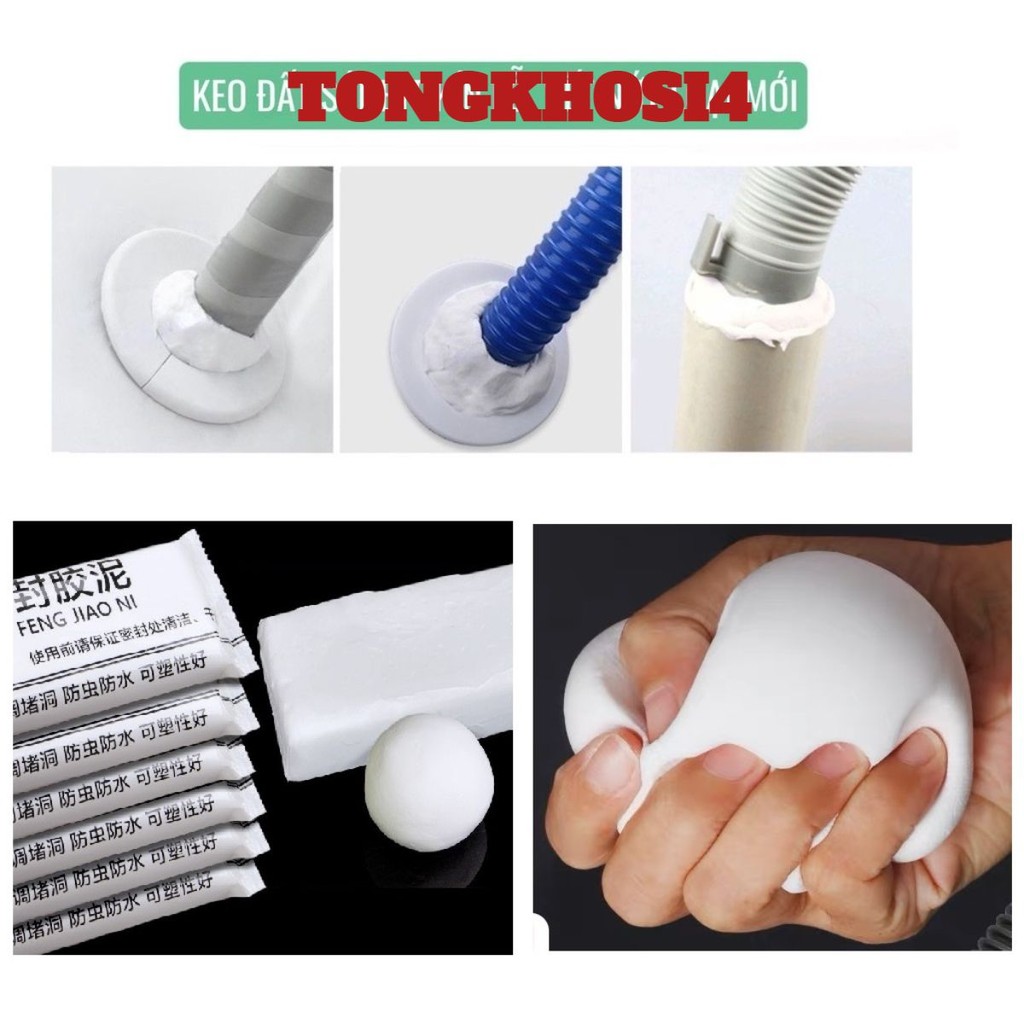 [COMBO 10]Xi măng dẻo bịt lỗ điều hoà, đường ống nước