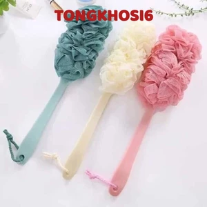 Cây Chổi Bông Tắm Có Cán Kì Cọ Lưng - Kiểu Bông Tắm - Dụng Cụ Massage Đồ Dùng Phòng Tắm Chà Tẩy Tế Bào Chết